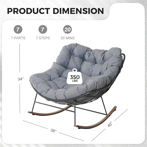 Nestara Oversized Papasan Rocker - image 2