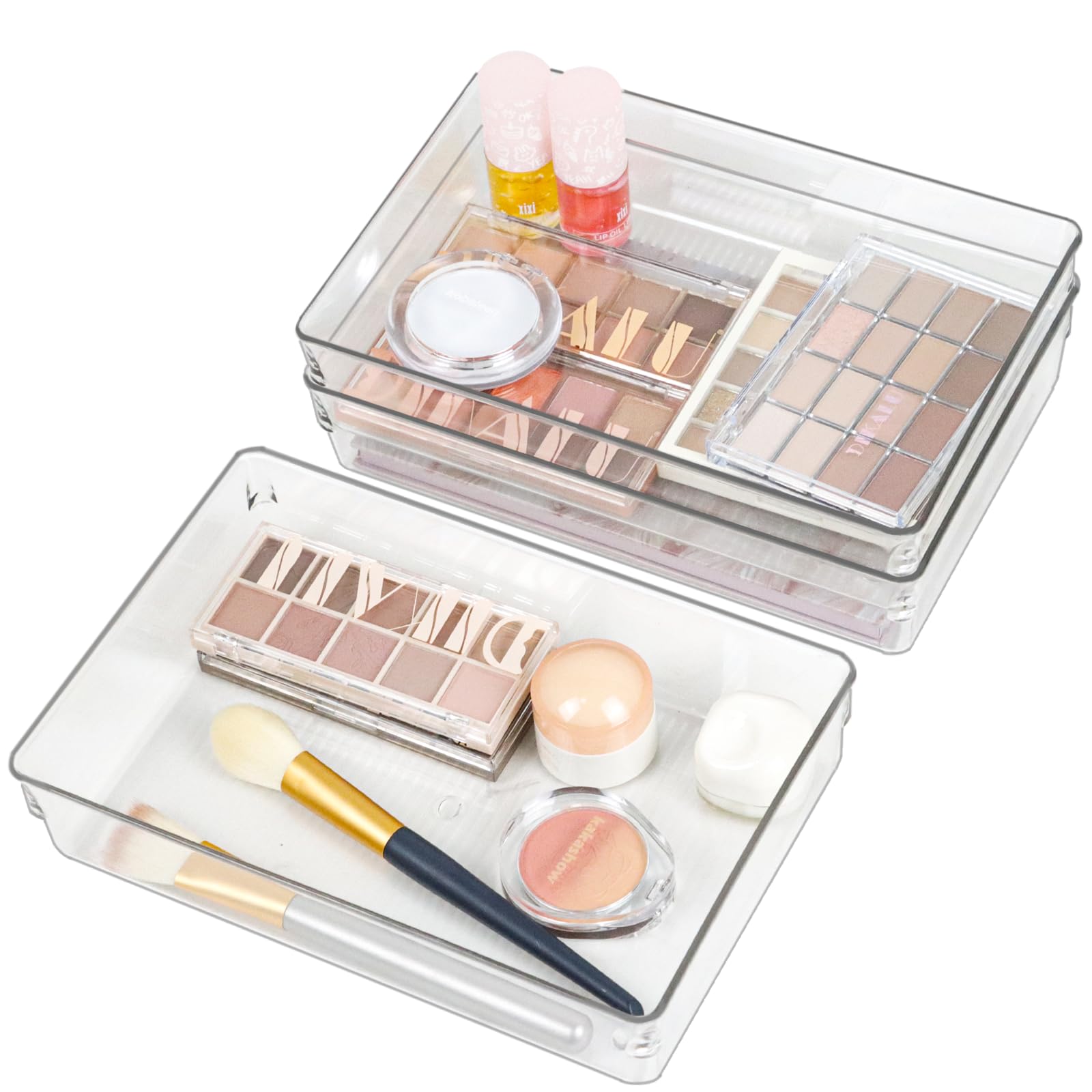 Clear Bins Drawer Organizer Trays