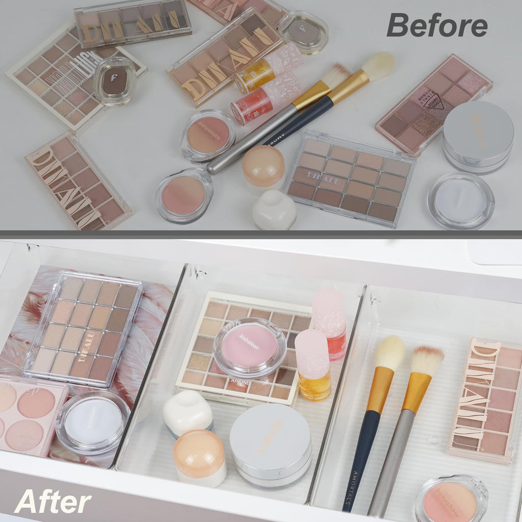 Clear Bins Drawer Organizer Trays