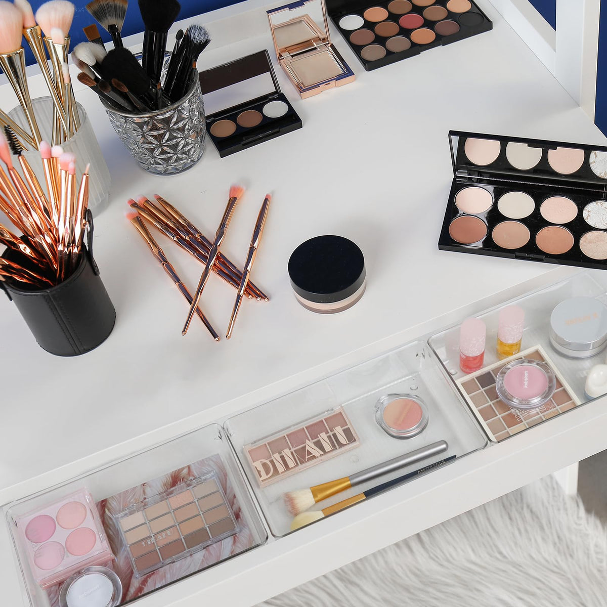 Clear Bins Drawer Organizer Trays