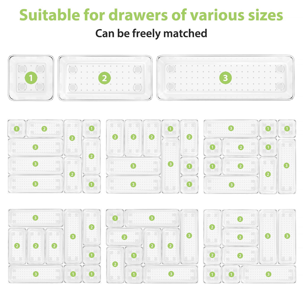Clear Drawer Organizer Trays