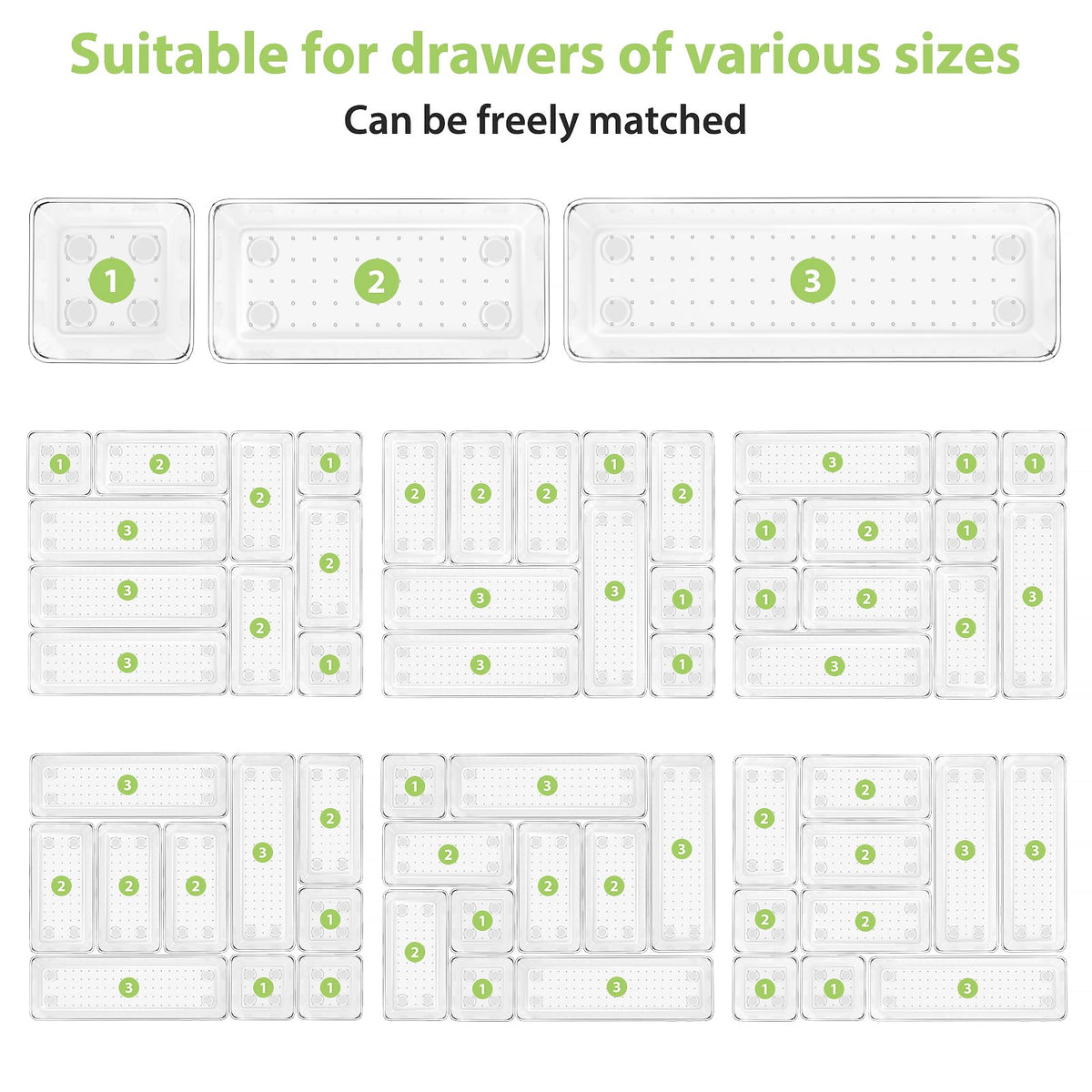 Clear Drawer Organizer Trays