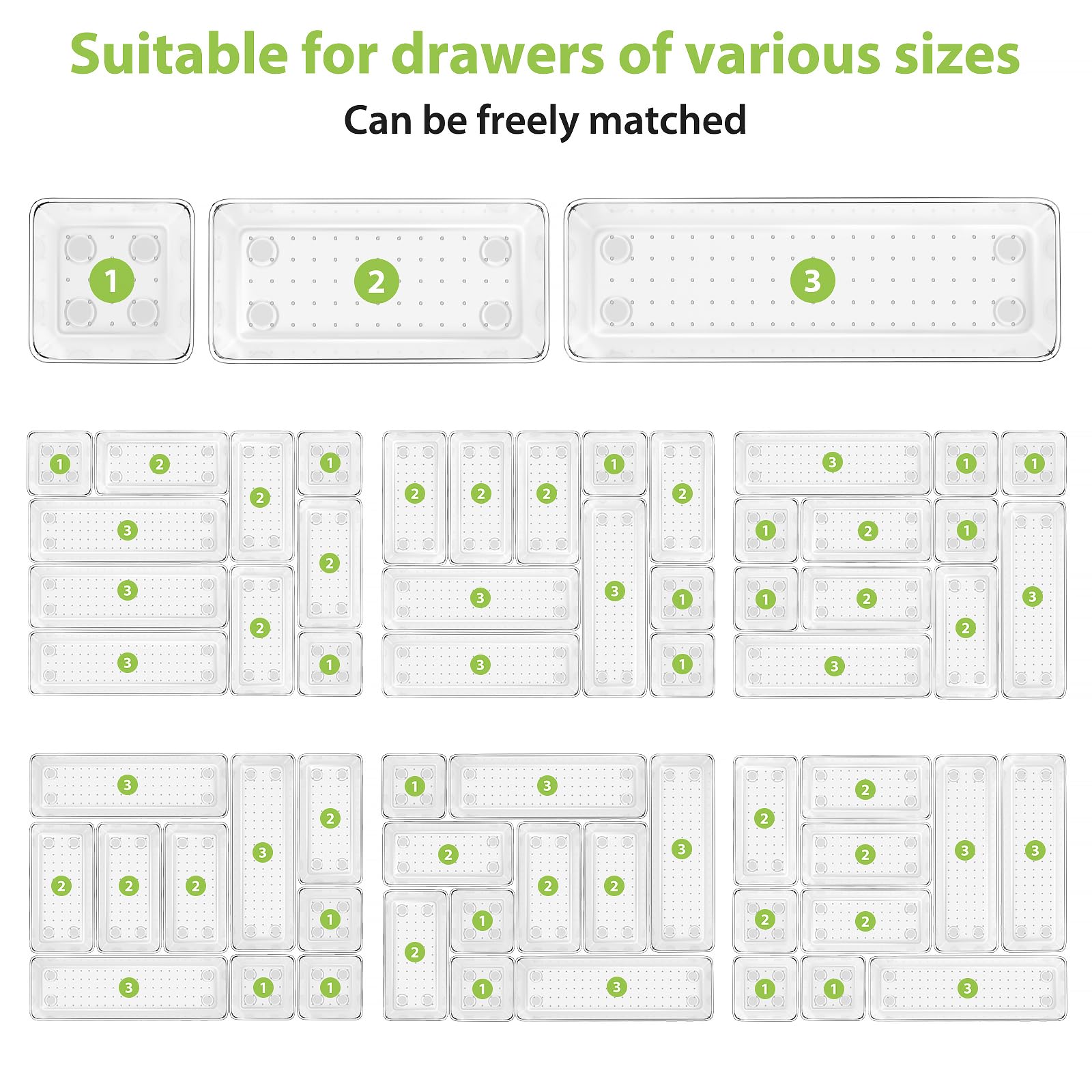 Clear Drawer Organizer Trays