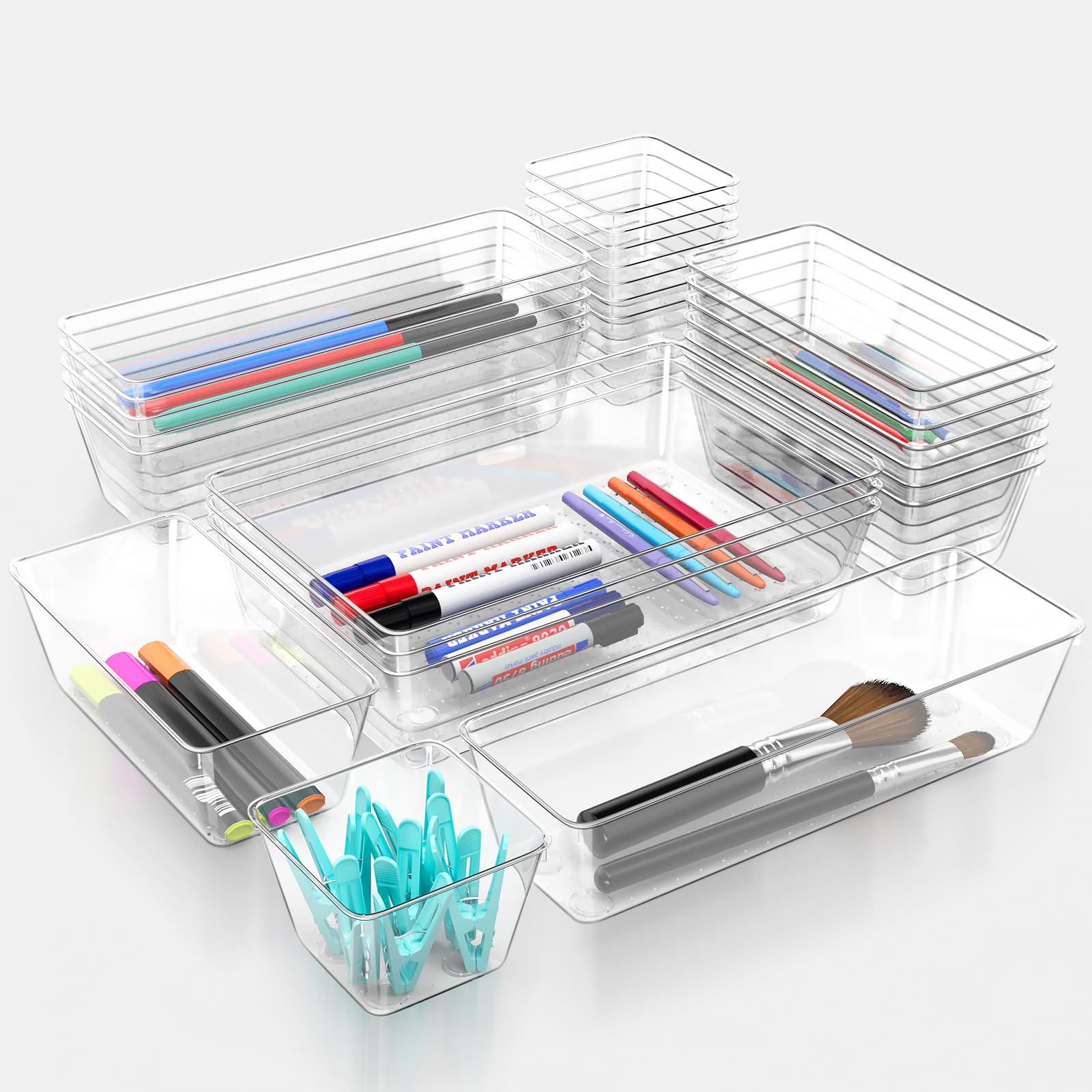 Clear Drawer Organizer Trays
