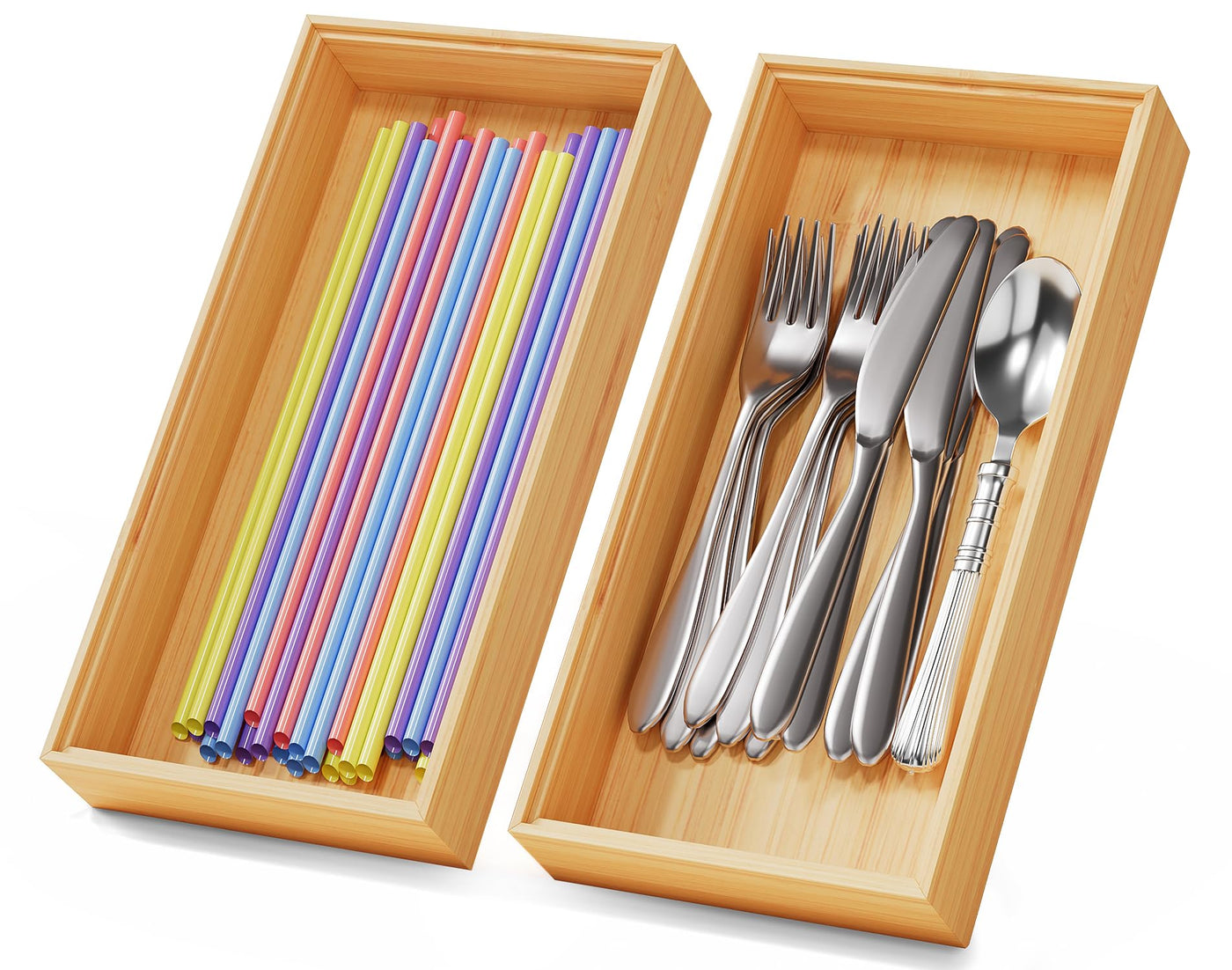 Bamboo Drawer Organizer Set
