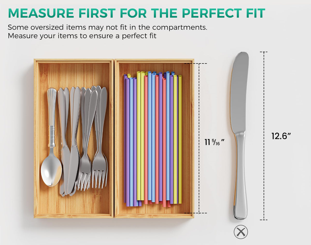 Bamboo Drawer Organizer Set