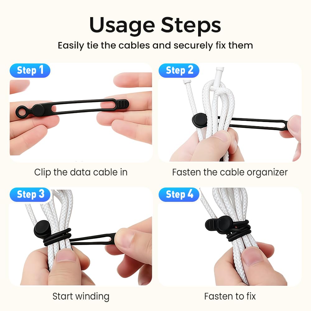 Silicone Cable Organizer Straps