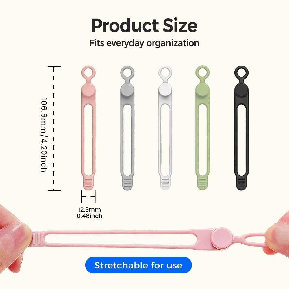 Silicone Cable Organizer Straps