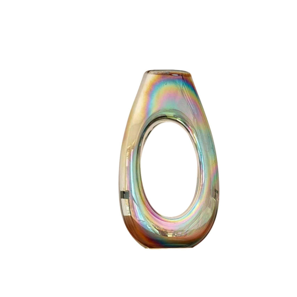 Iridescent Glass Vase Set